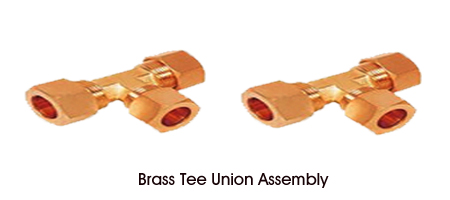 Brass Tee Union Assembly 