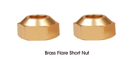 Brass Flare Short Nut
